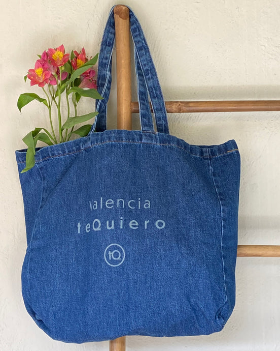 Shopping bag denim  Valencia teQuiero - Valencia teQuiero